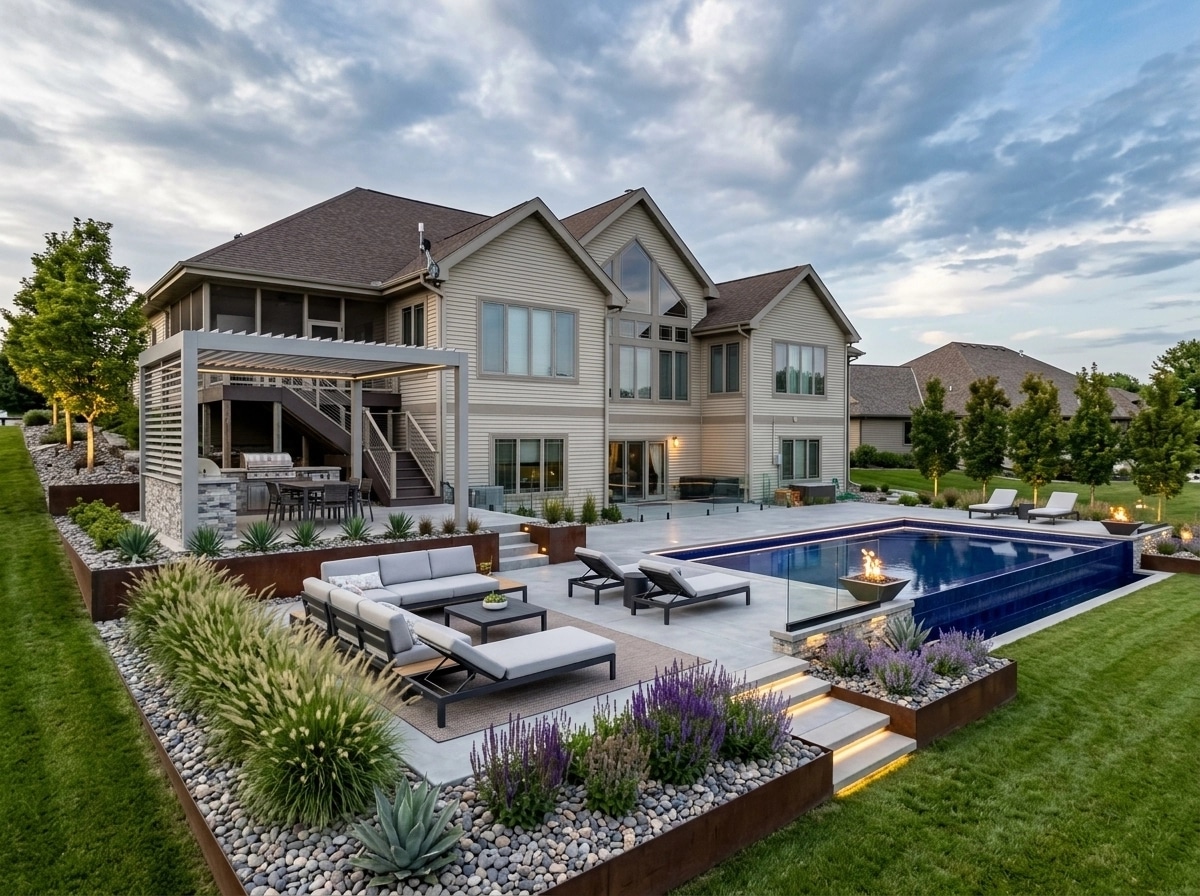 Landscape design in Contemporary Yard style — Yard by GenRoom AI