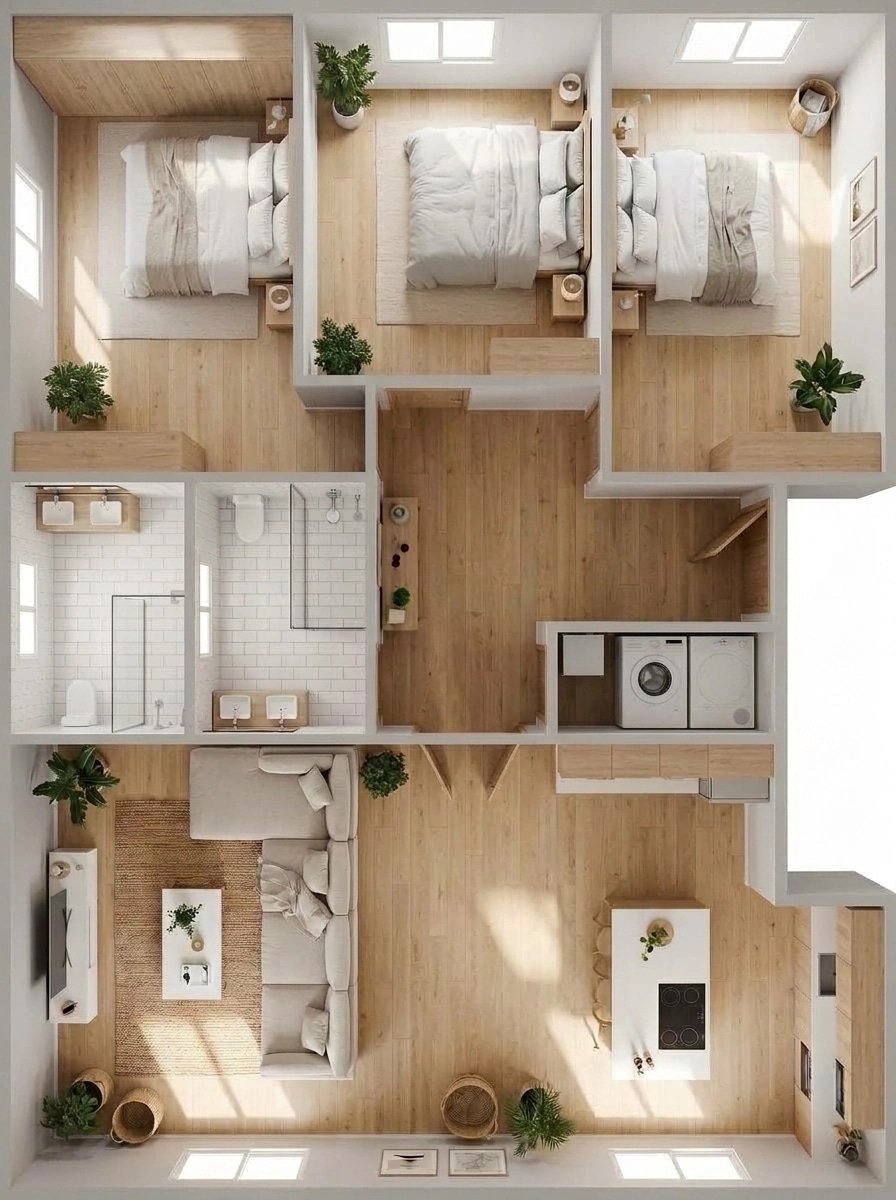 Scandinavian Living Room design — interior photo by GenRoom AI