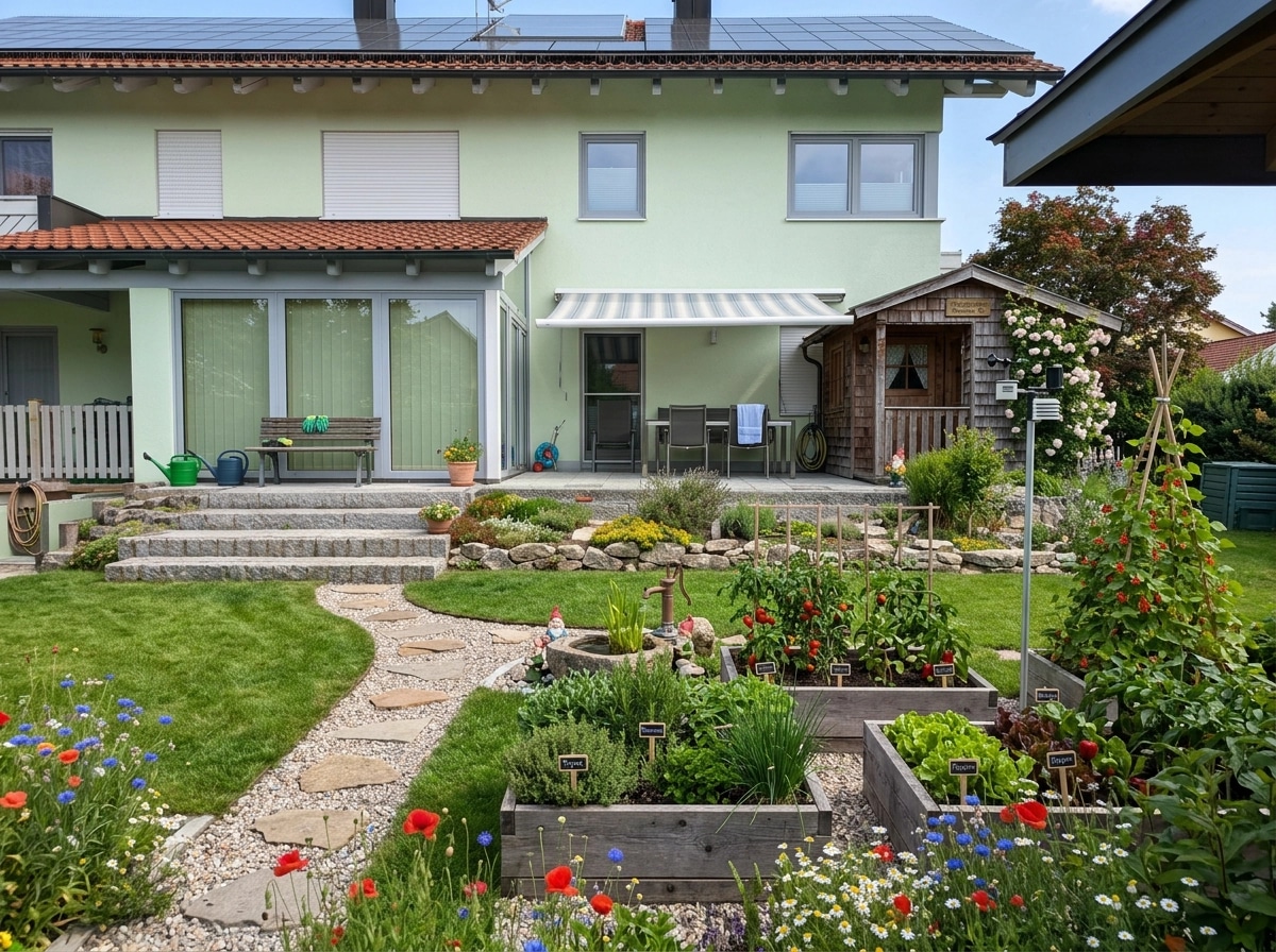 Landscape design in German Garden style — Yard by GenRoom AI