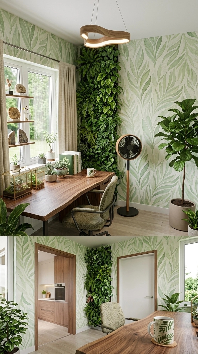 Interior design in Biophilic style — home_office by GenRoom AI