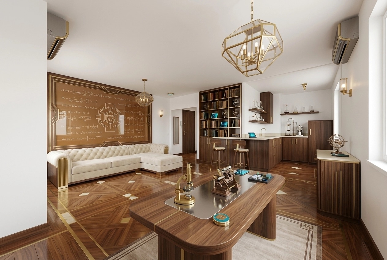 İç mekân tasarımı Art Deco stili — studio GenRoom AI