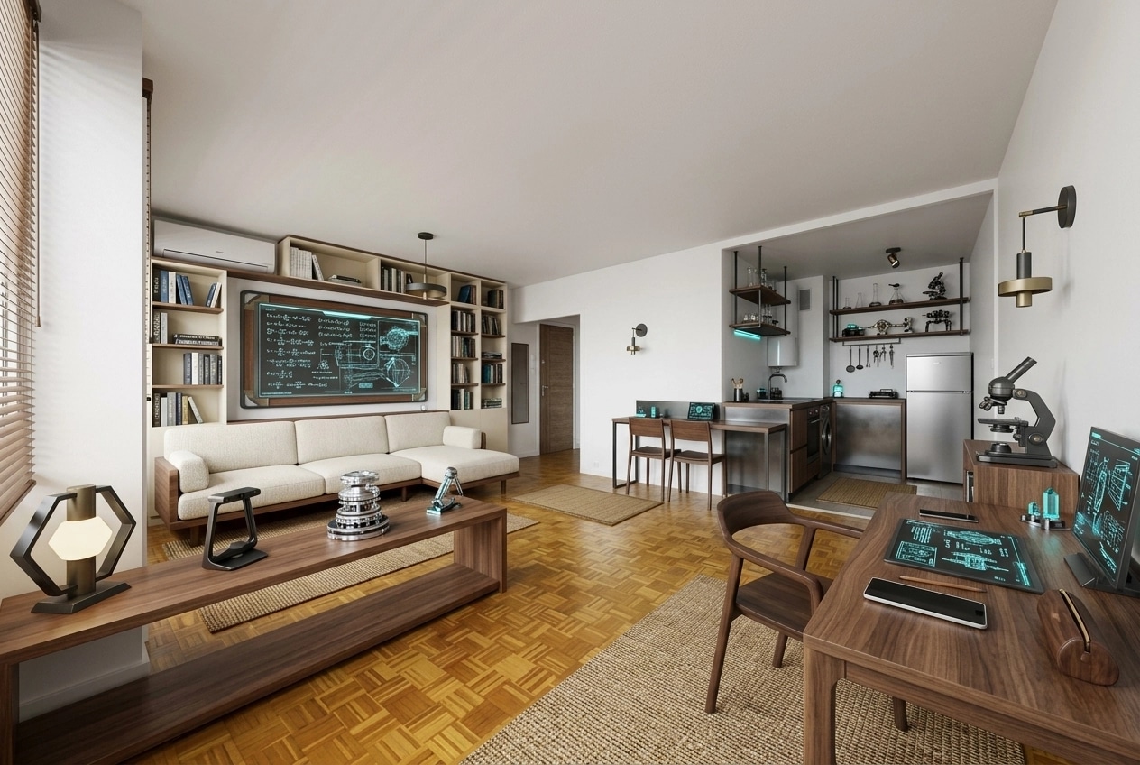 Interior design in Japandi style — studio by GenRoom AI