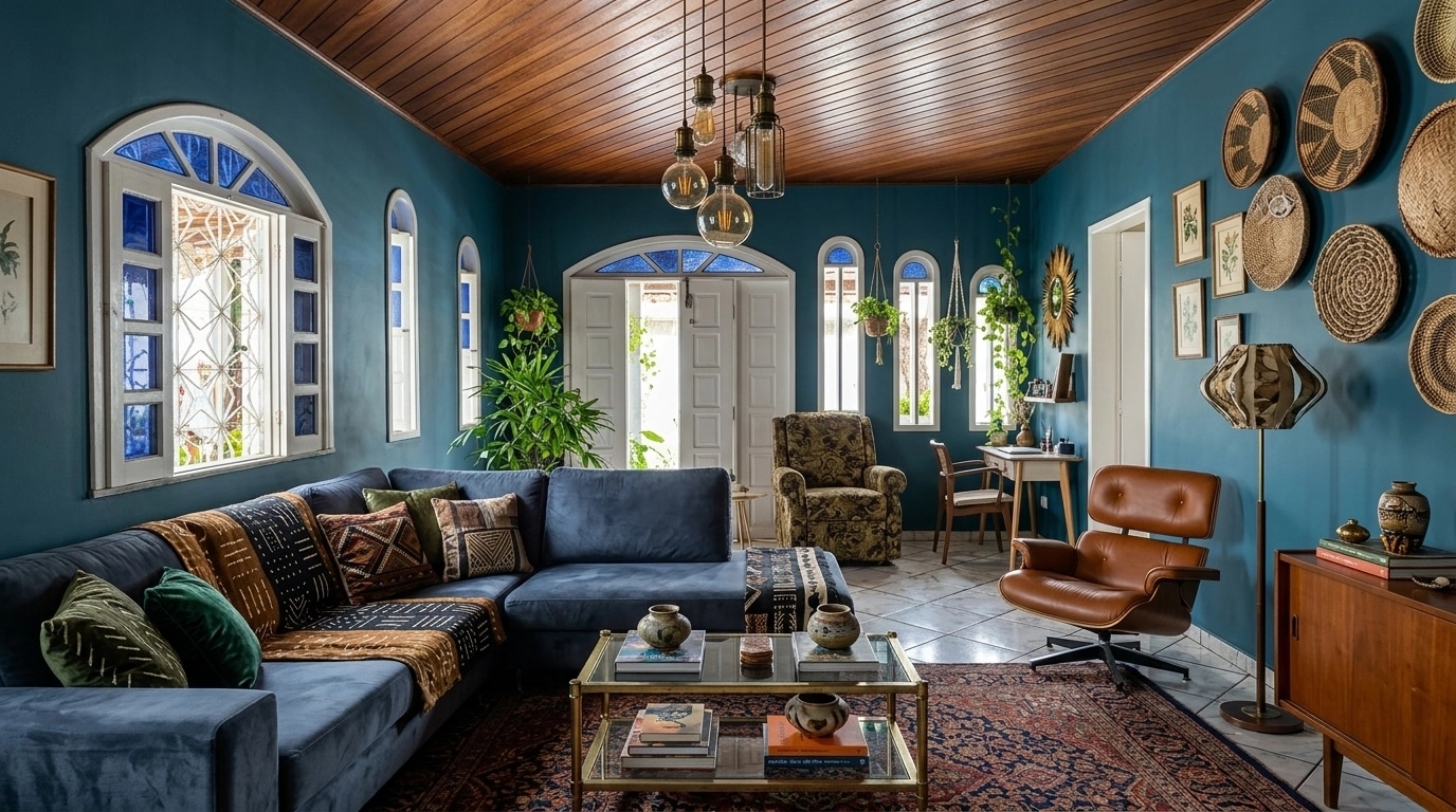 Interior design in Eclectic style — Living Room by GenRoom AI