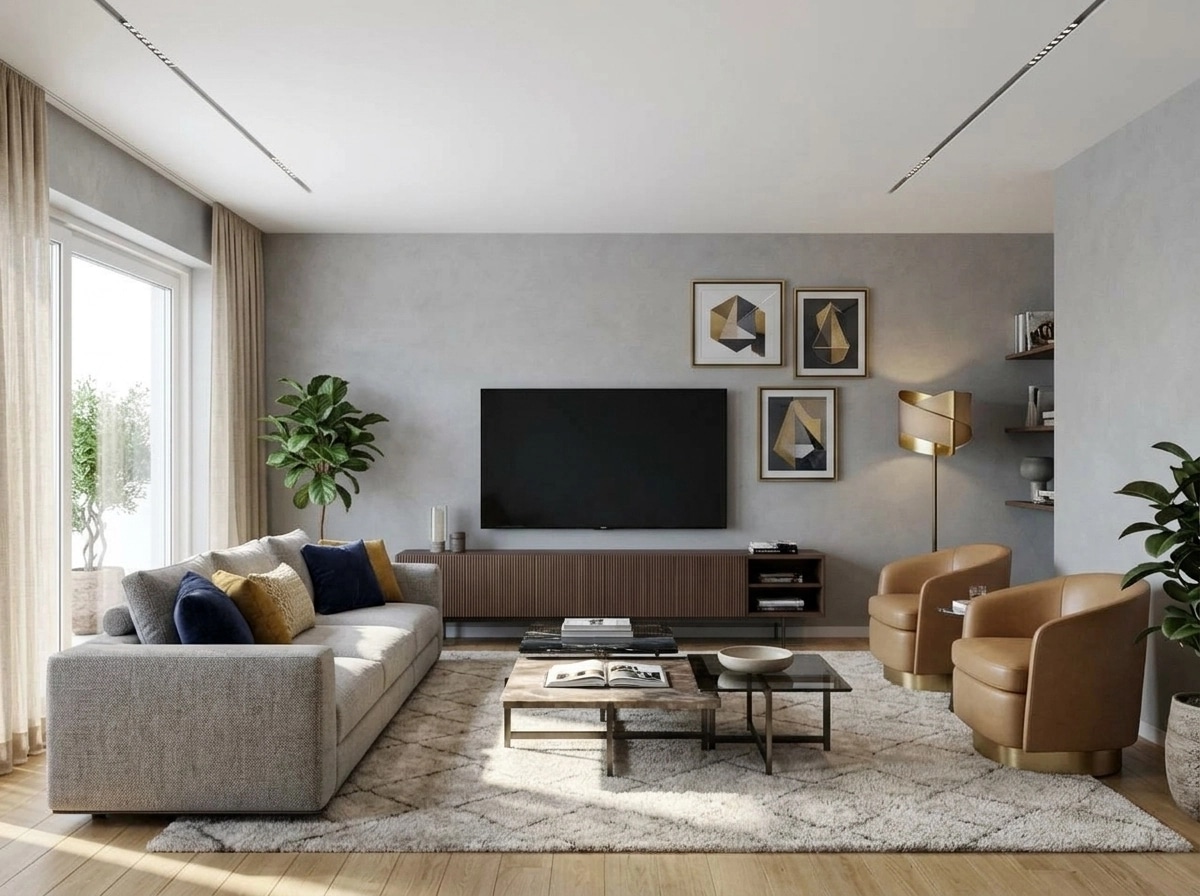 Interior design in Contemporary style — Living Room by GenRoom AI