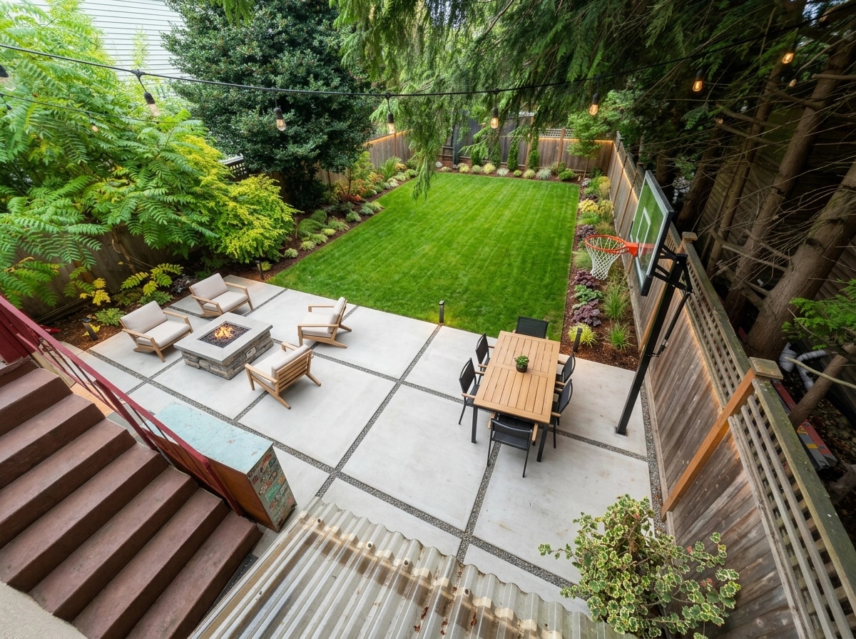 Landscape design in Scandinavian Garden style — Yard by GenRoom AI