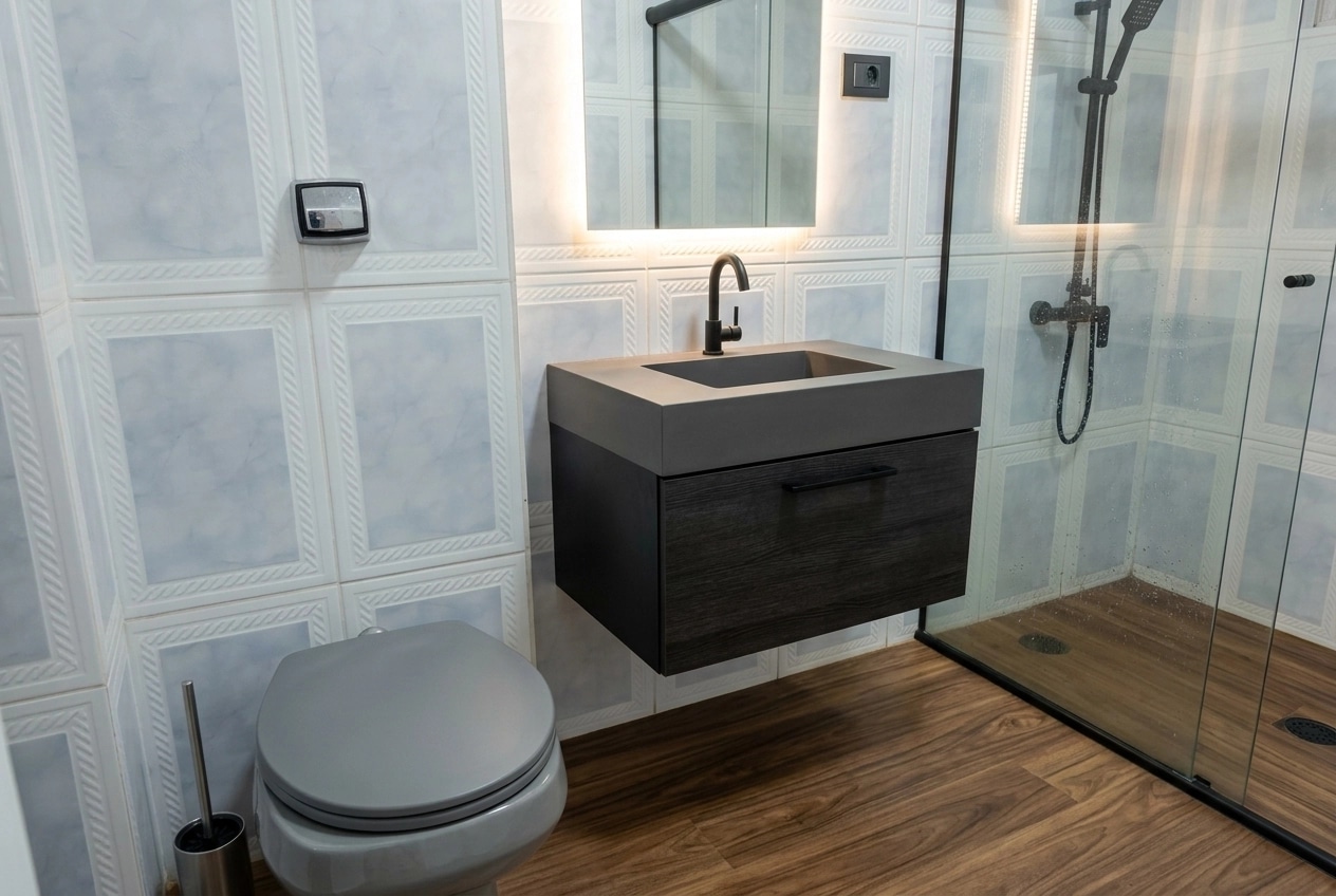 Bathroom interior in Contemporary style — photo by GenRoom AI