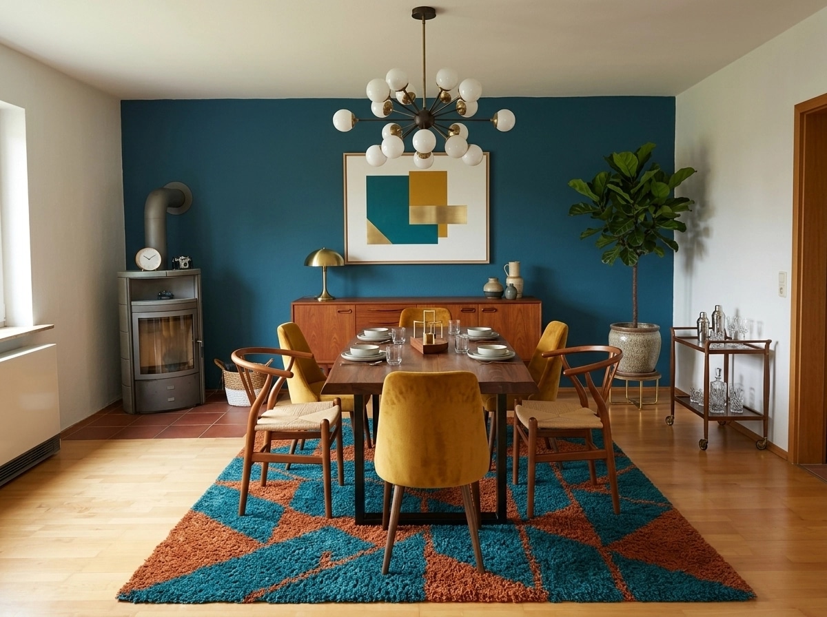 Design d'intérieur en style Mid-Century Modern — dining_room par GenRoom AI