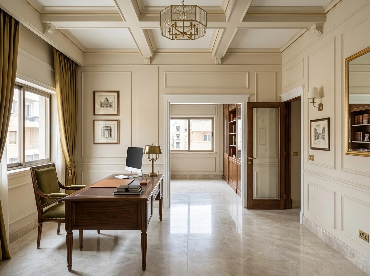 Neoclassic Office design — interior photo by GenRoom AI