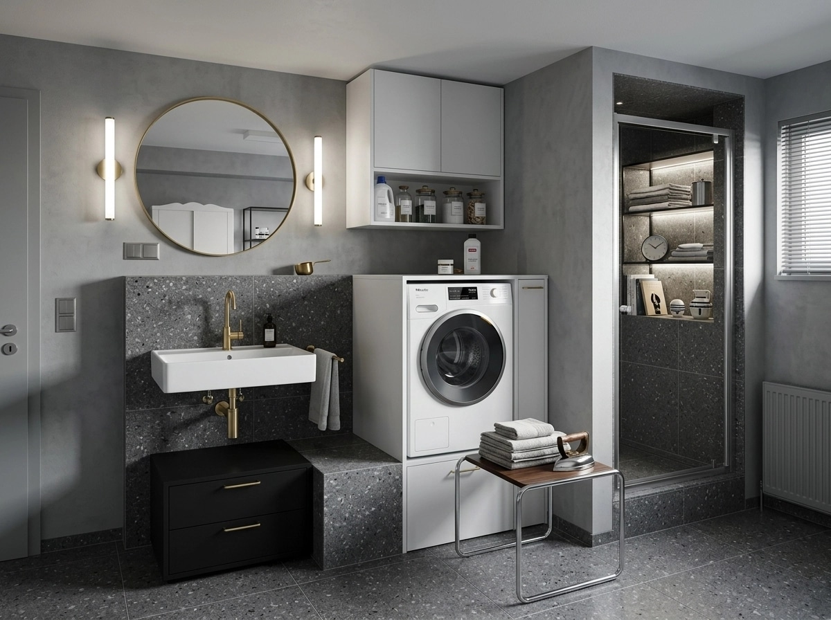 Interior design in Bauhaus style — laundry by GenRoom AI