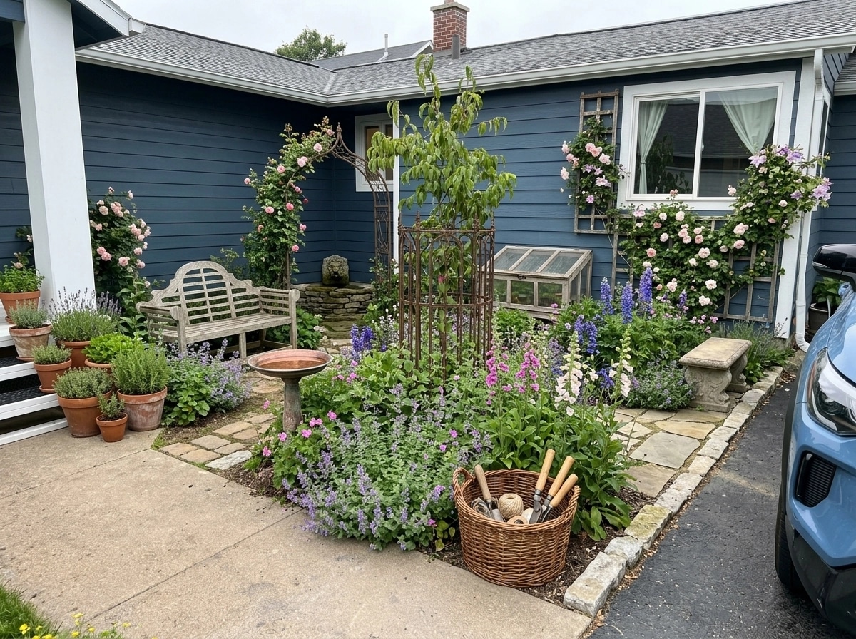 English Cottage Garden Yard design — yard photo by GenRoom AI