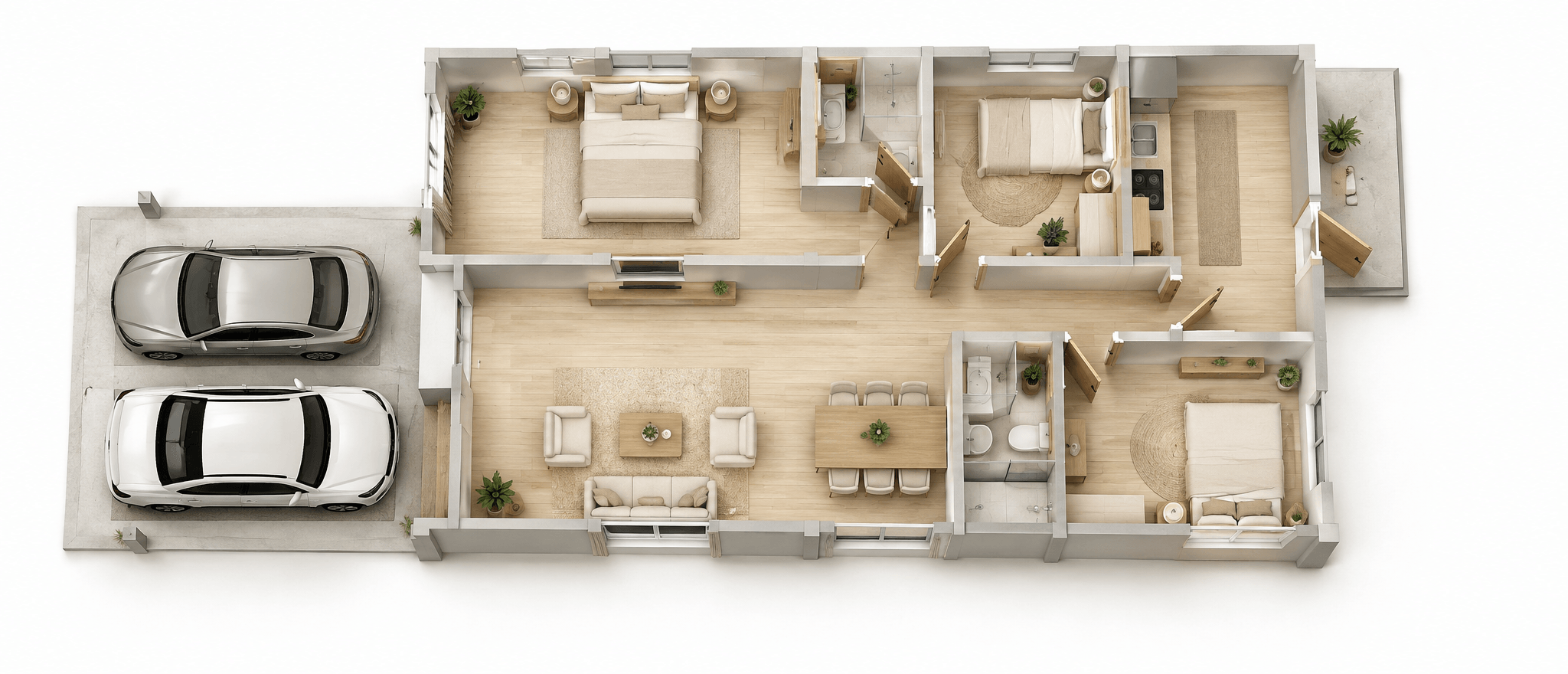 Interior design in Minimalism style — Living Room by GenRoom AI