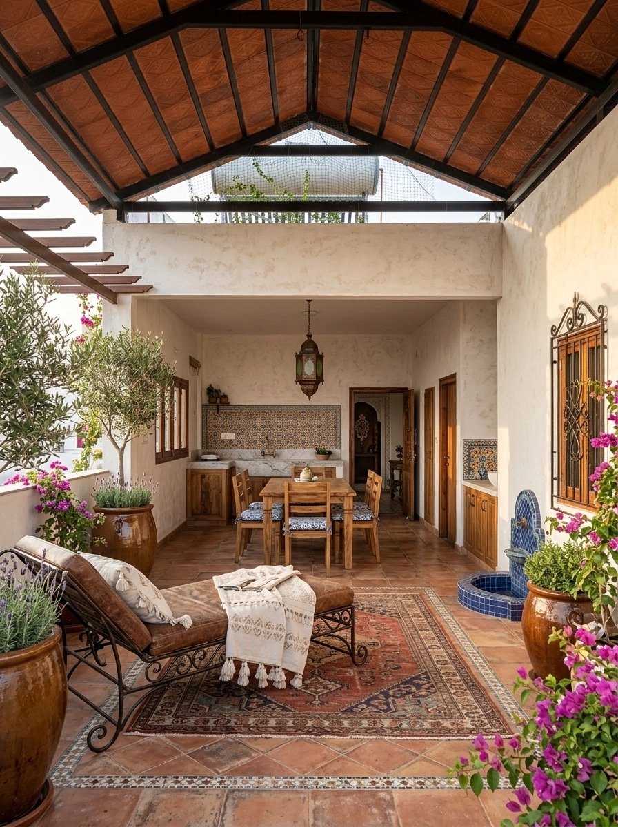 Interior design in Mediterranean style — terrace by GenRoom AI