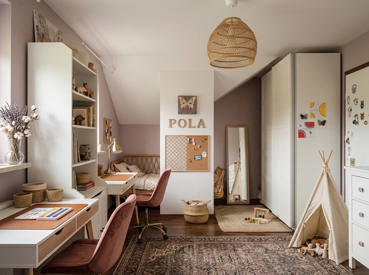 Interior design in Bohemian style — Kids Room by GenRoom AI