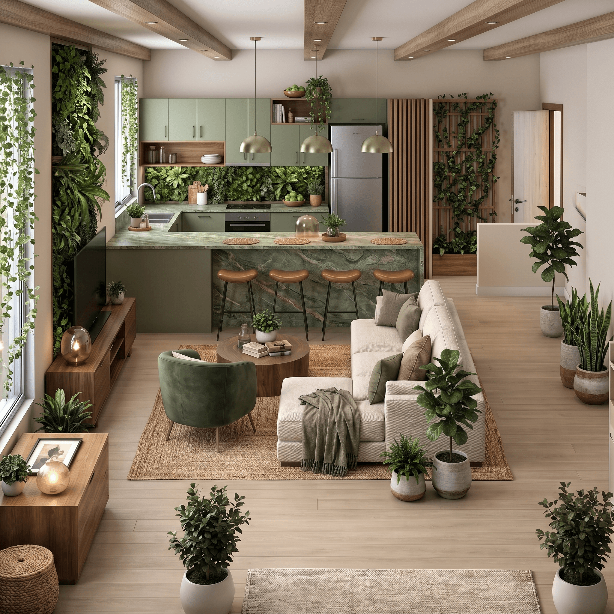 Interior design in Contemporary style — Living Room by GenRoom AI