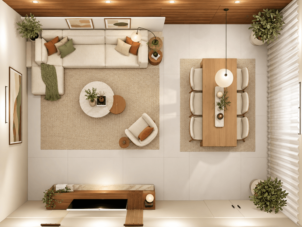 Interior design in Transitional style — Living Room by GenRoom AI
