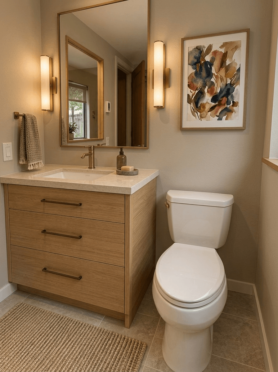 İç mekân tasarımı Scandinavian stili — Banyo GenRoom AI