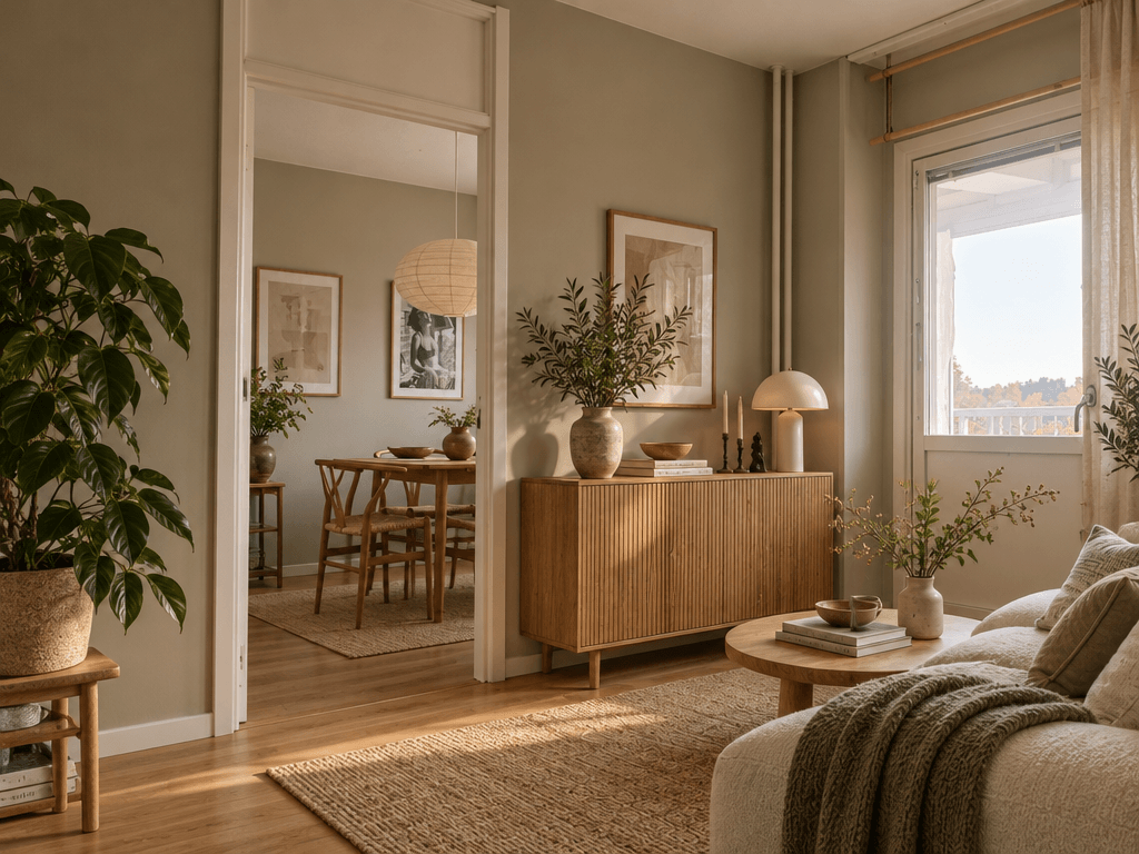 Interior design in Japandi style — Living Room by GenRoom AI