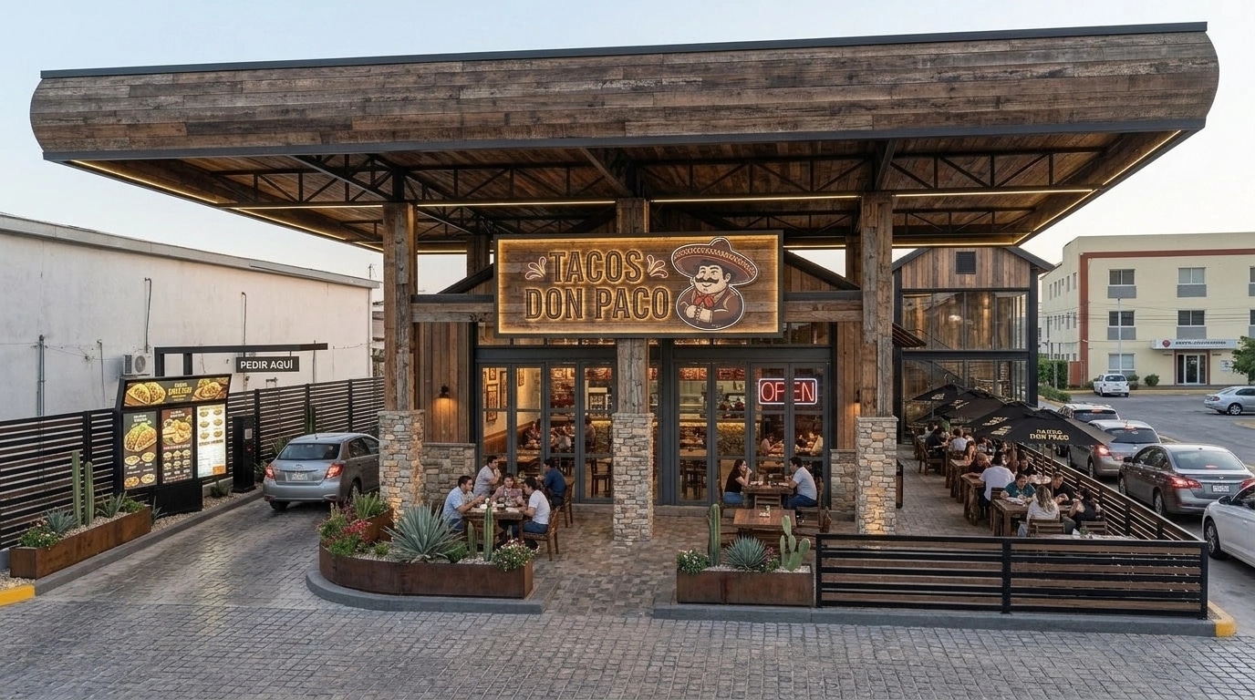Facade design in Barnhouse Facade style — photo by GenRoom AI