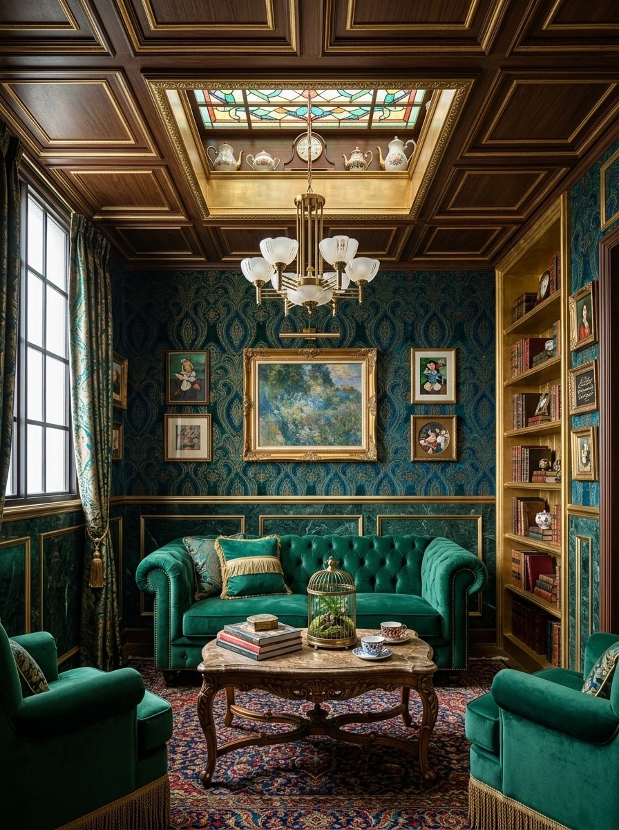Maximalist Living Room design — interior photo by GenRoom AI
