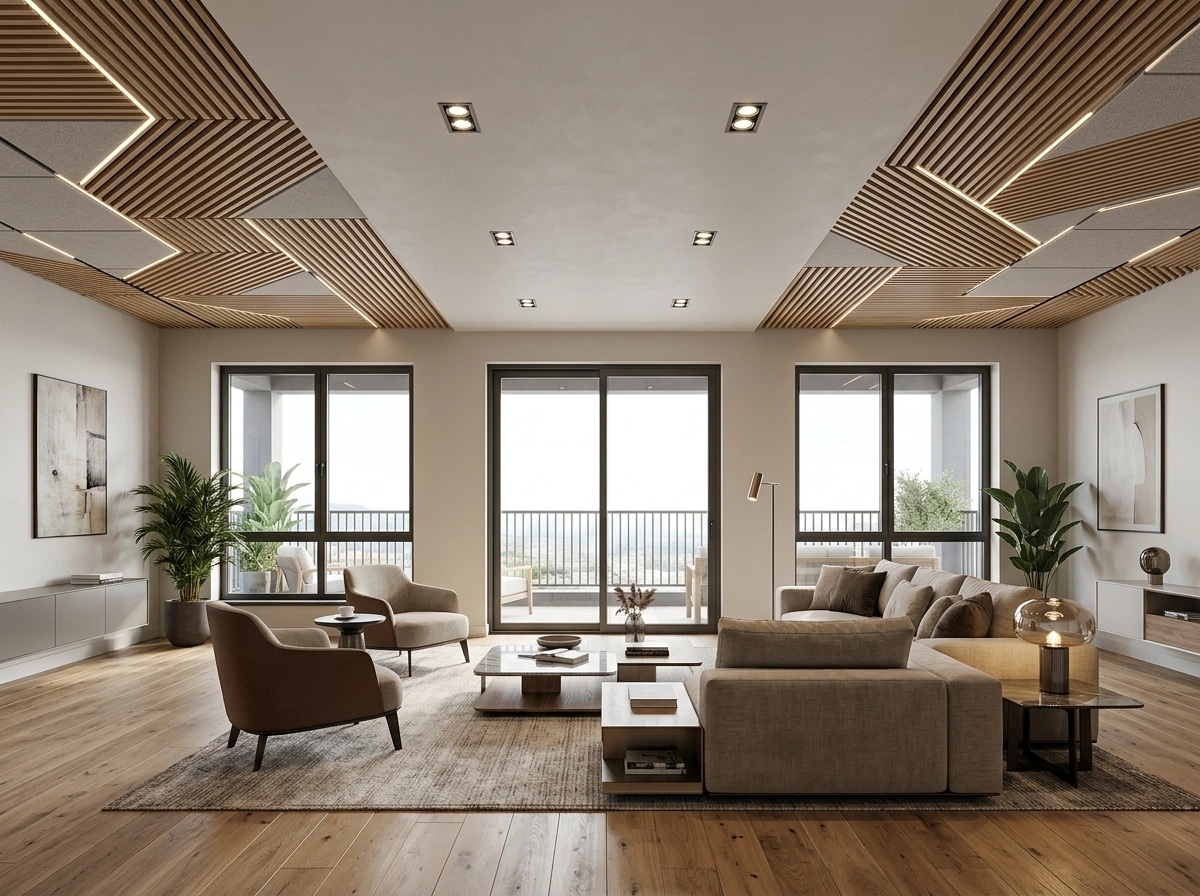 التصميم الداخلي بنمط Contemporary — غرفة المعيشة من GenRoom AI
