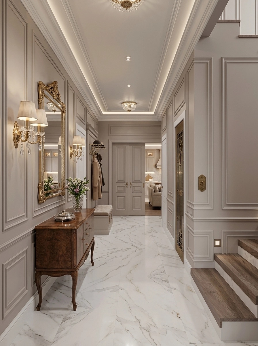 Hallway interior in Classic style — photo by GenRoom AI