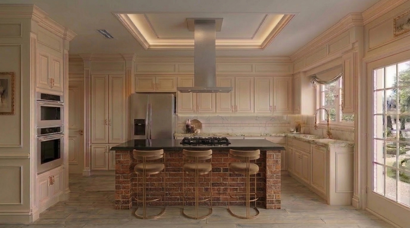 Neoclassic Kitchen design — interior photo by GenRoom AI