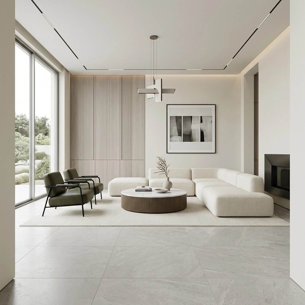 Minimalism Living Room design — interior photo by GenRoom AI