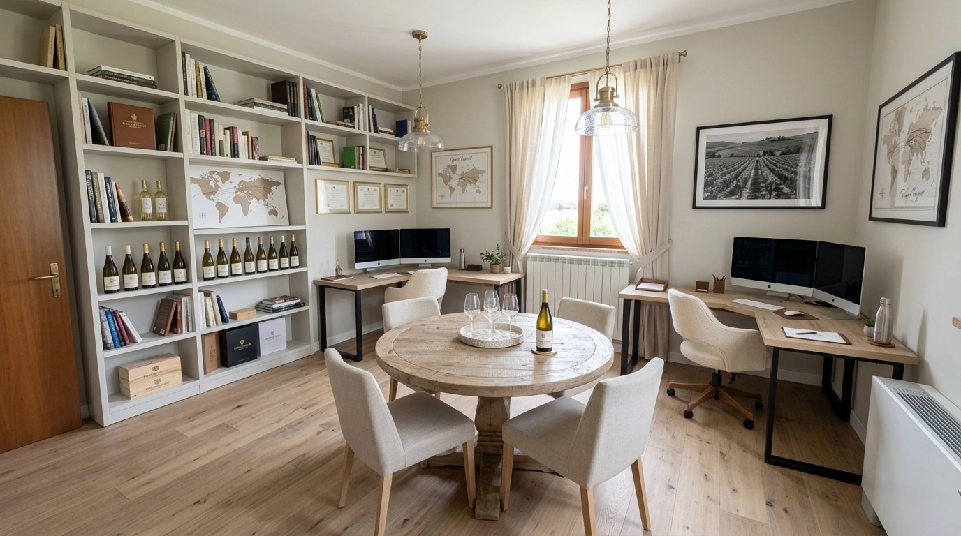 Interior design in Modern Farmhouse style — office_space by GenRoom AI