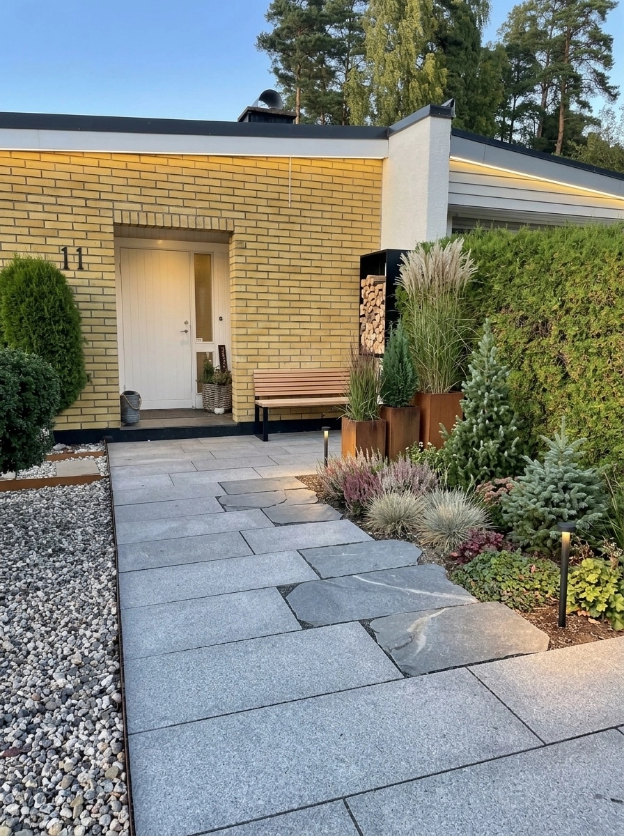 Landscape design in Scandinavian Garden style — Yard by GenRoom AI