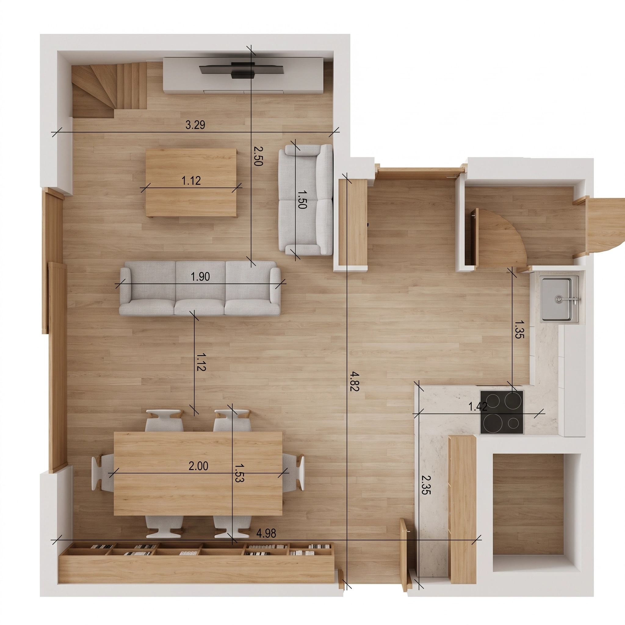 Minimalism Living Room design — interior photo by GenRoom AI