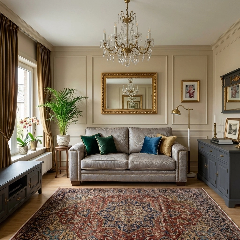 Interior design in Neoclassic style — Living Room by GenRoom AI
