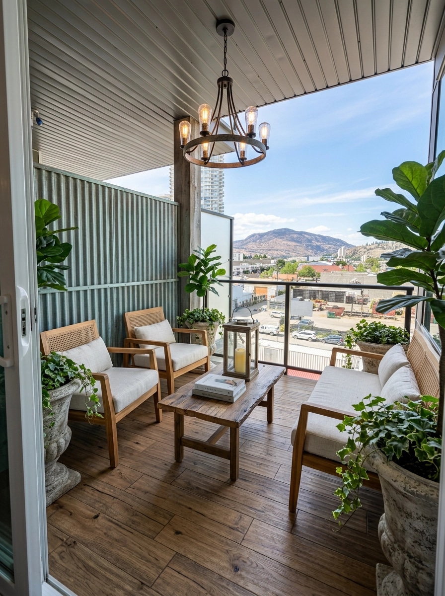 Interior design in Modern Farmhouse style — balcony by GenRoom AI