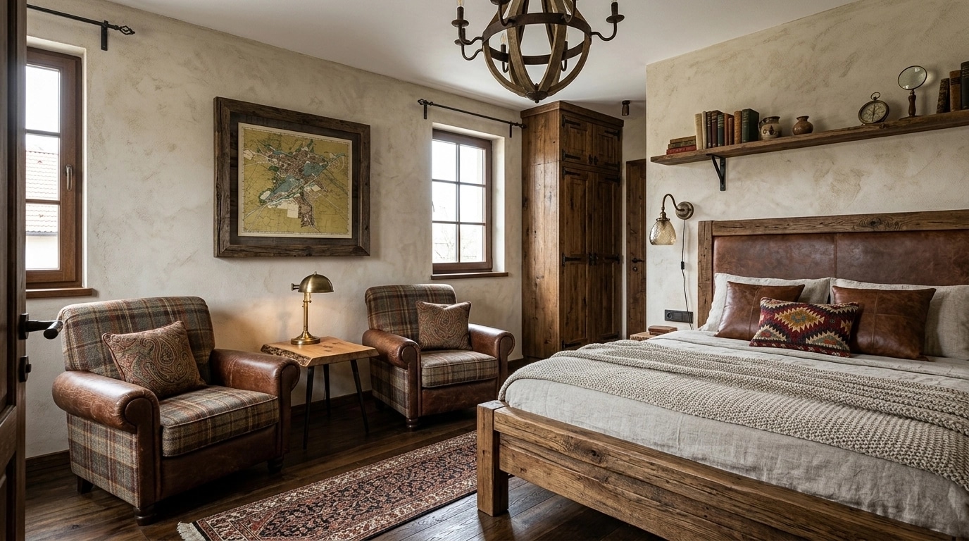 Interior design in Rustic style — Bedroom by GenRoom AI