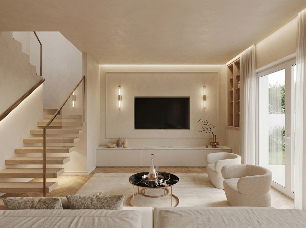 Minimalism Living Room design — interior photo by GenRoom AI