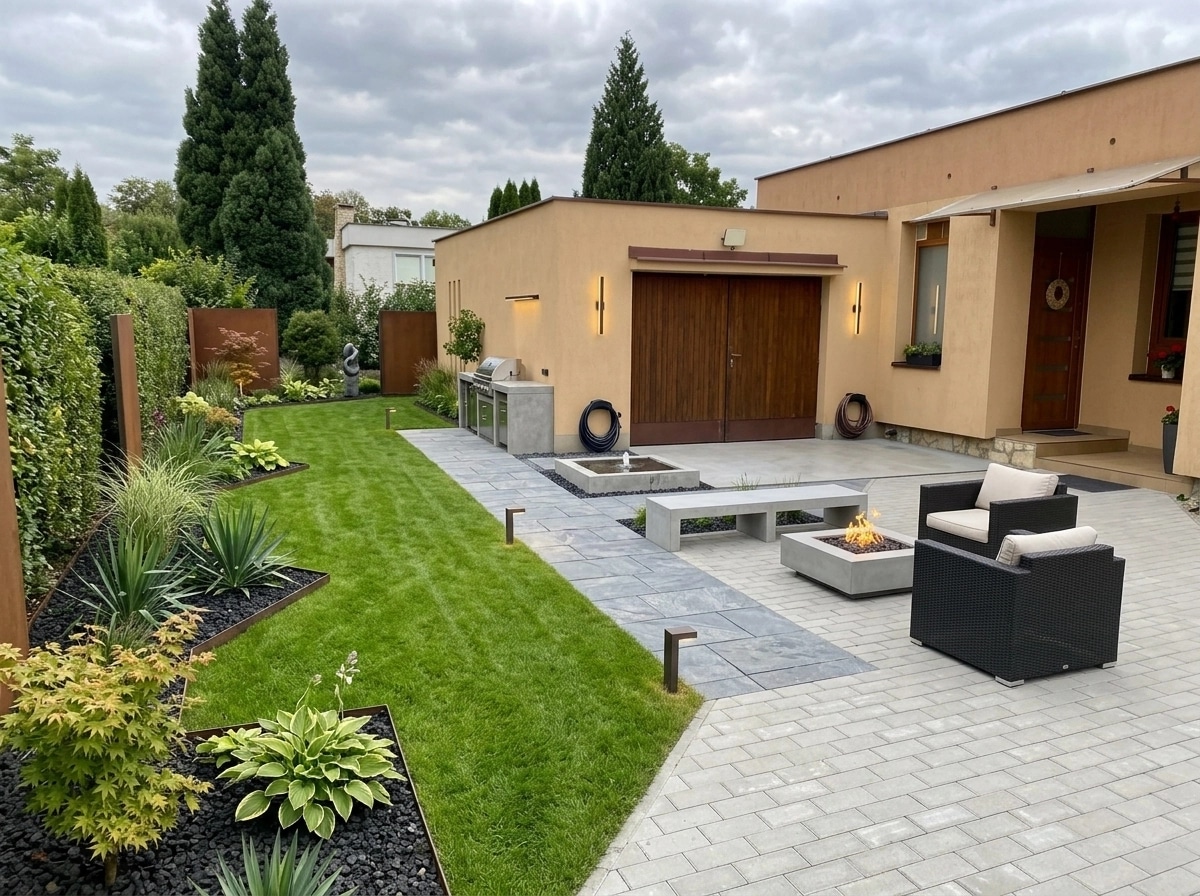 Landscape design in Contemporary Yard style — Yard by GenRoom AI