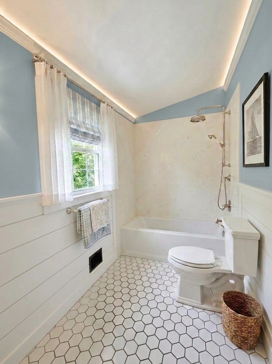 Interior design in Coastal / Hamptons style — Bathroom by GenRoom AI