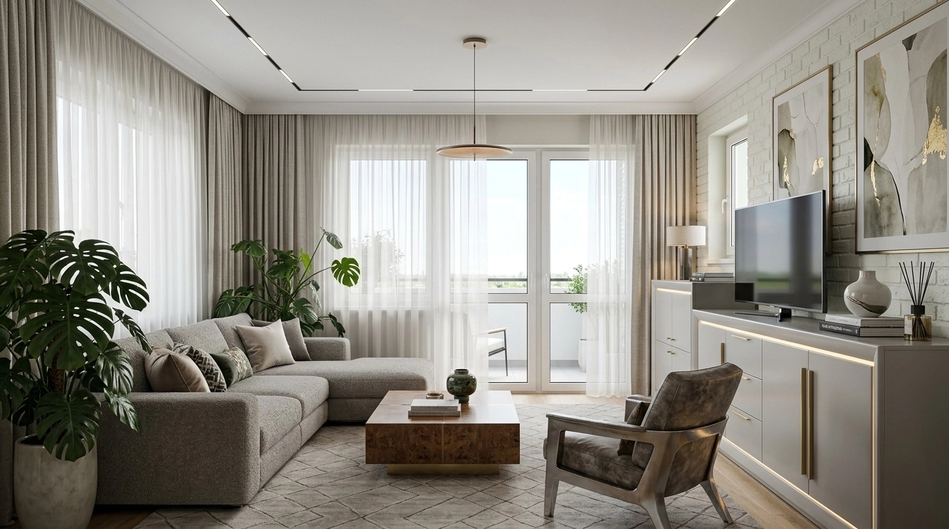 Interior design in Contemporary style — Living Room by GenRoom AI