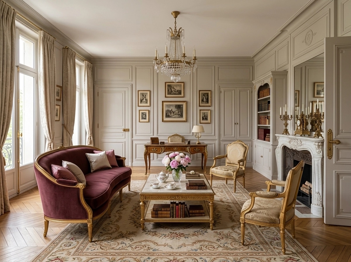 Interior design in French Parisian style — Living Room by GenRoom AI
