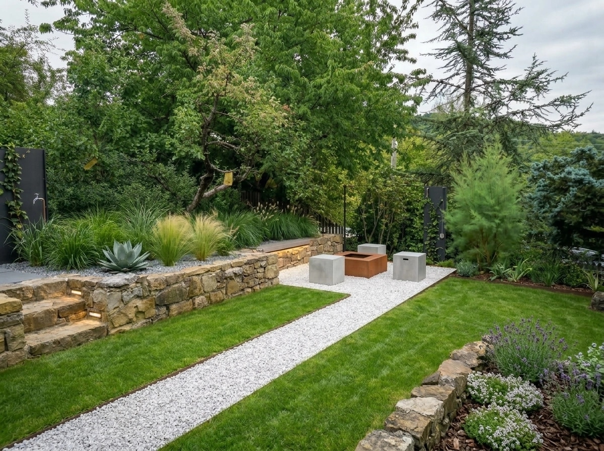 Landscape design in Minimalist Yard style — Yard by GenRoom AI