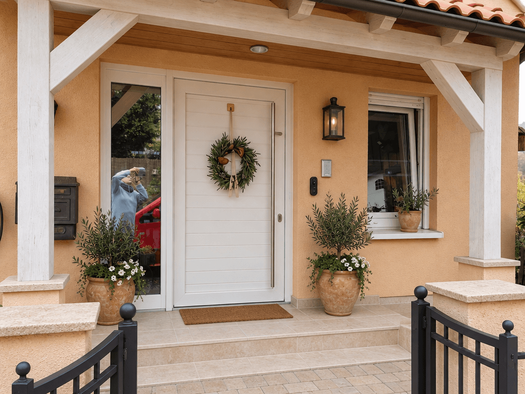 Facade design in Mediterranean Facade style — photo by GenRoom AI