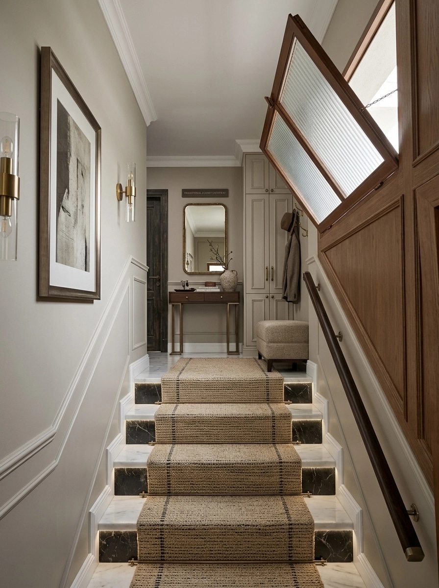 Hallway interior in Transitional style — photo by GenRoom AI