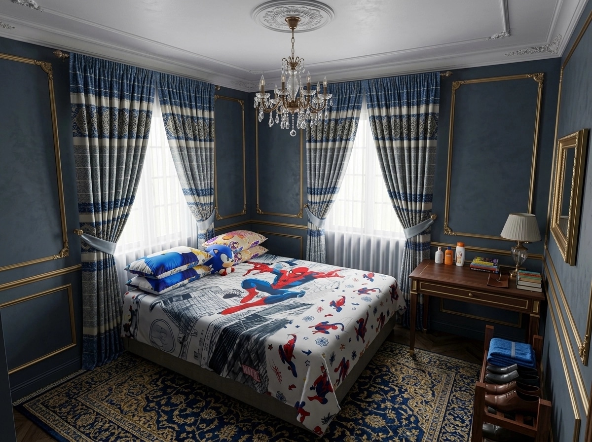 Interior design in Neoclassic style — Bedroom by GenRoom AI