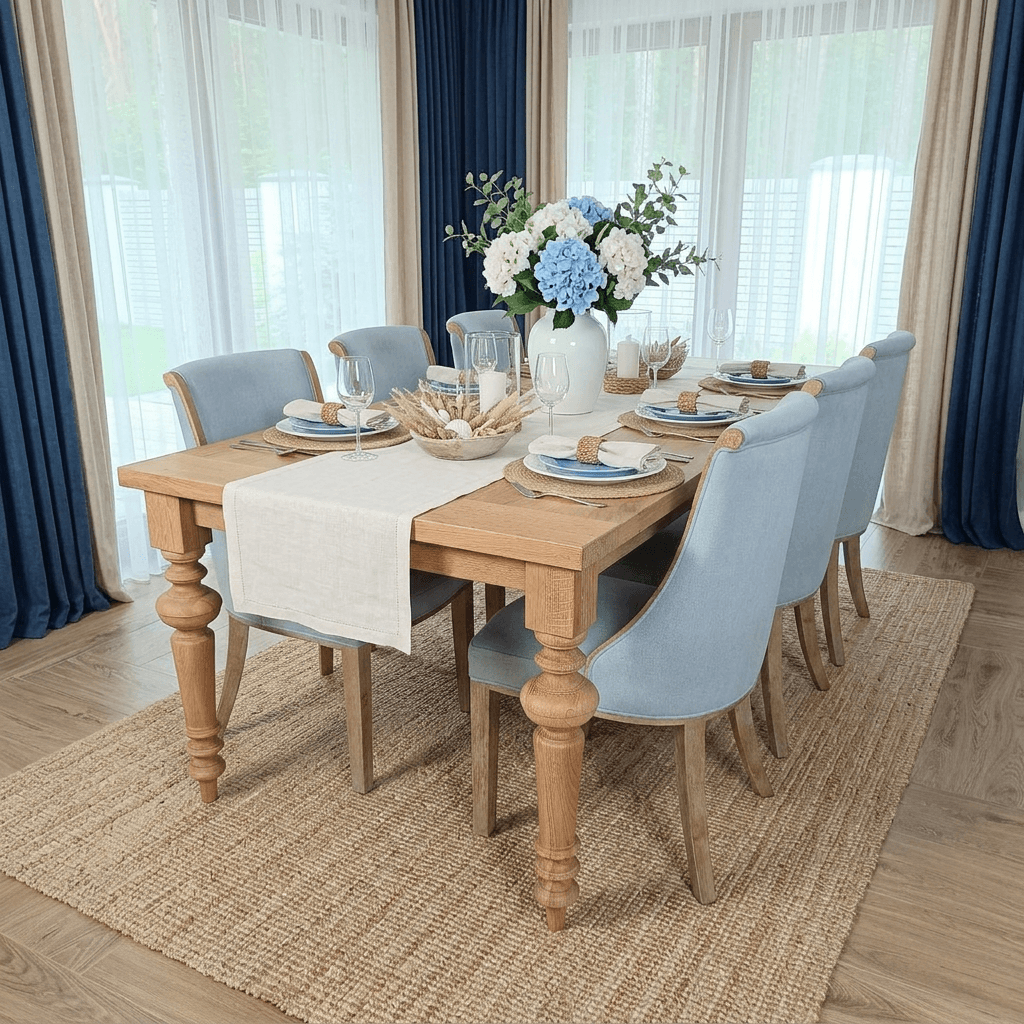 Návrh interiéru ve stylu Coastal / Hamptons styl — dining_room od GenRoom AI