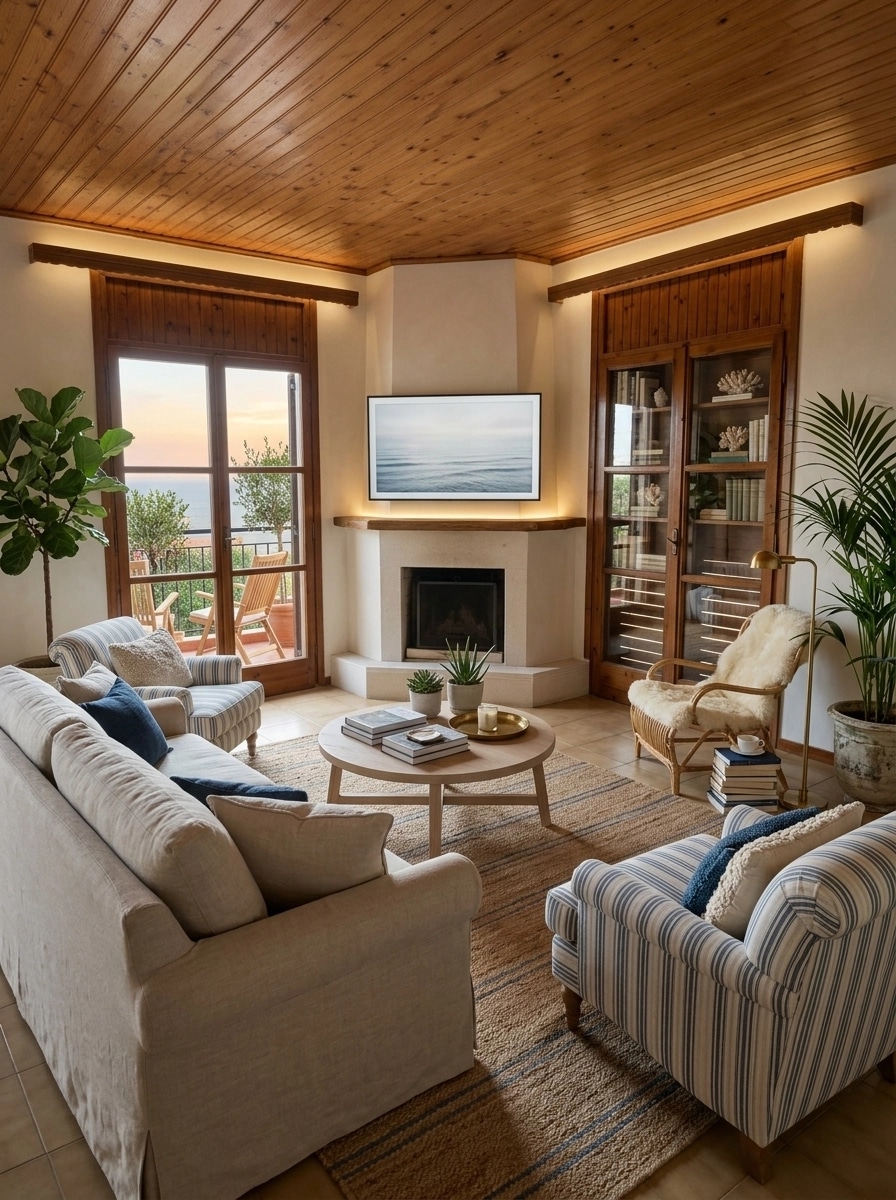 Interior design in Coastal / Hamptons style — Living Room by GenRoom AI