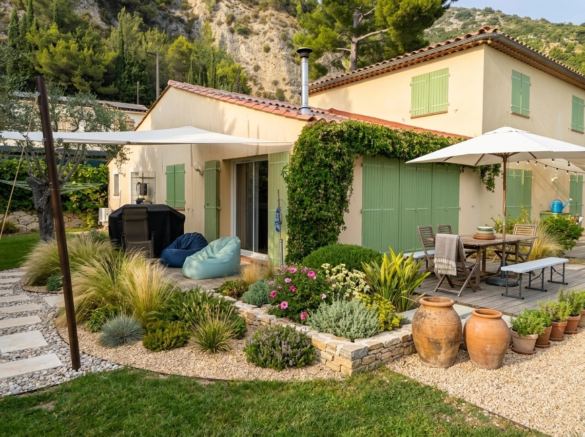 Provence Garden Yard design — yard photo by GenRoom AI