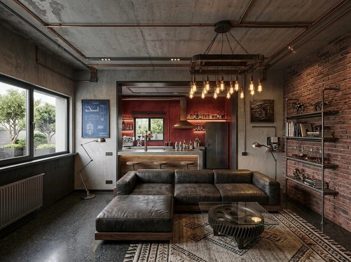 Interior design in Loft / Industrial style — other by GenRoom AI