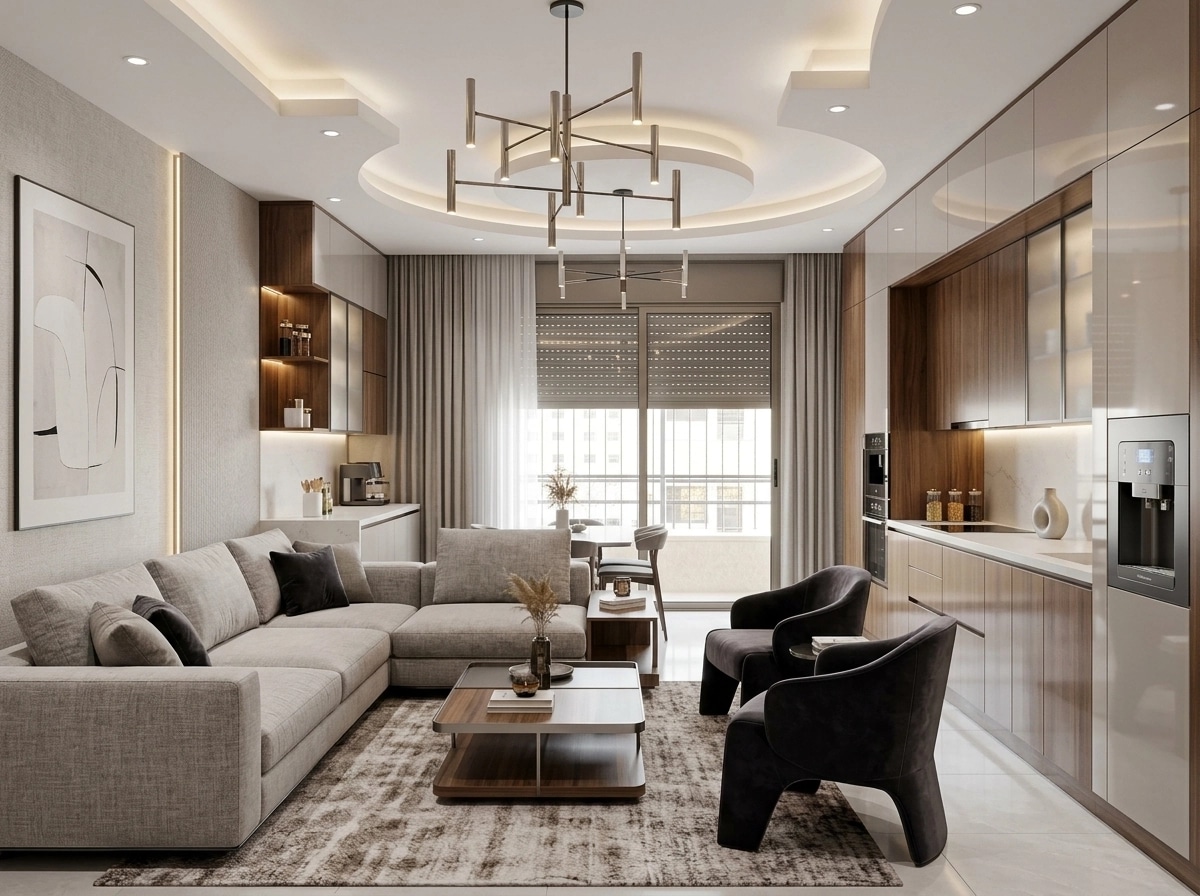 Interior design in Contemporary style — Living Room by GenRoom AI