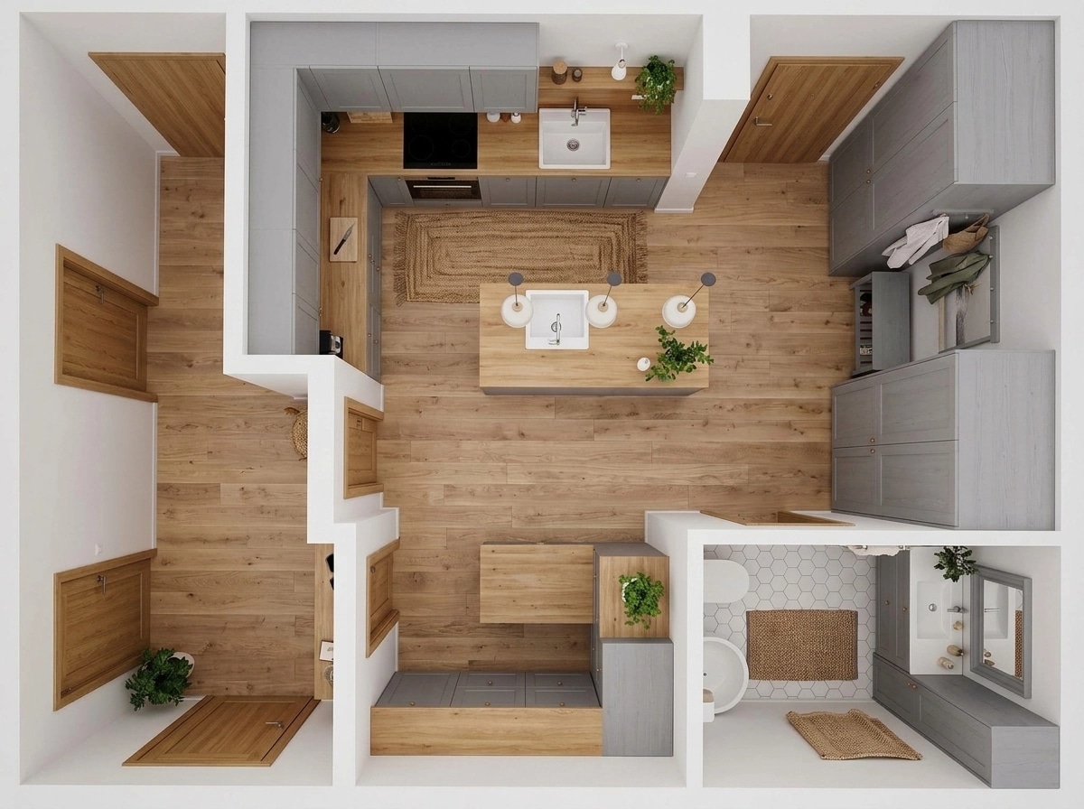 Interior design in Scandinavian style — Living Room by GenRoom AI