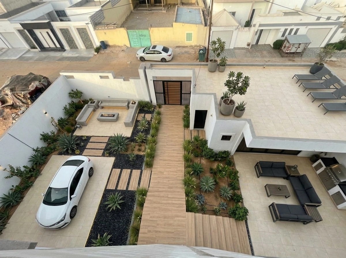 Landscape design in Contemporary Yard style — Yard by GenRoom AI