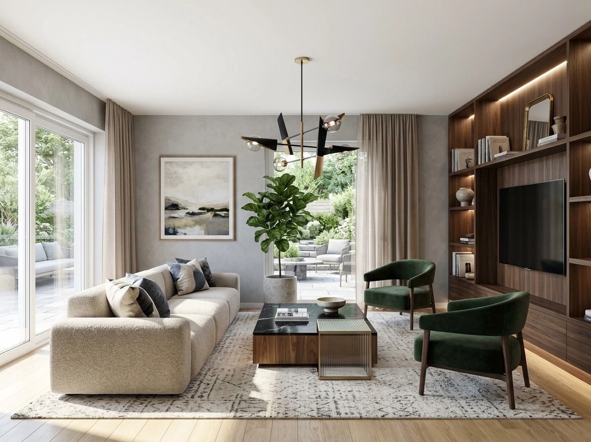 Interior design in Contemporary style — Living Room by GenRoom AI
